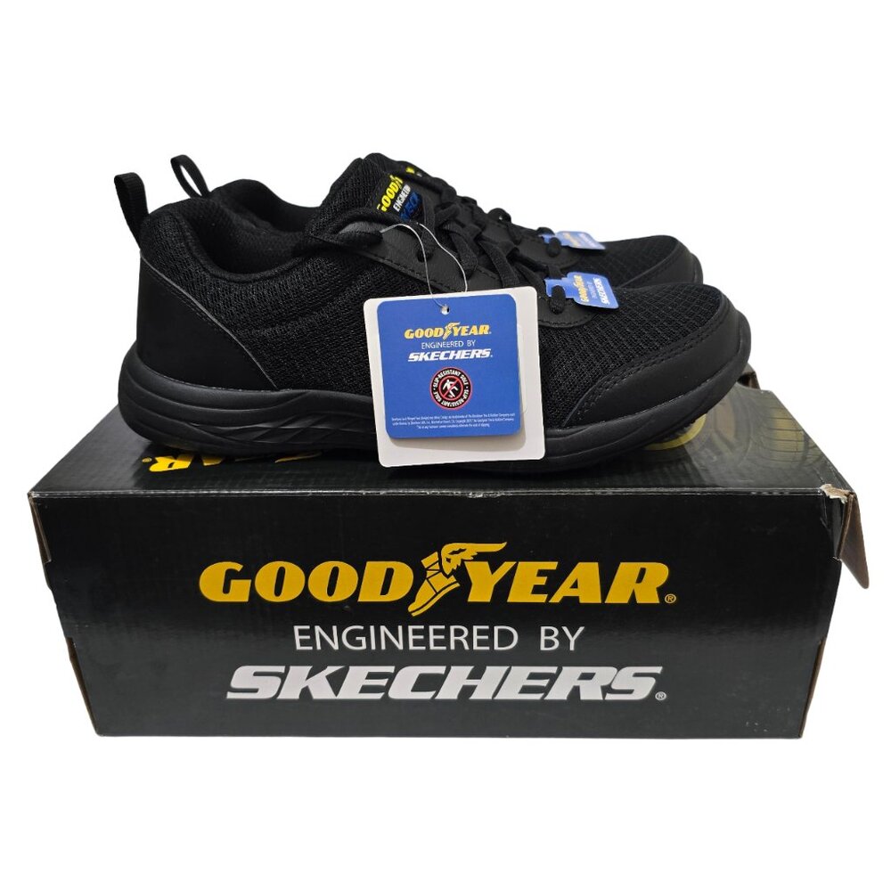 Women's Goodyear Engineered by Skechers Rogue Slip Resistant Comfort Shoes Black